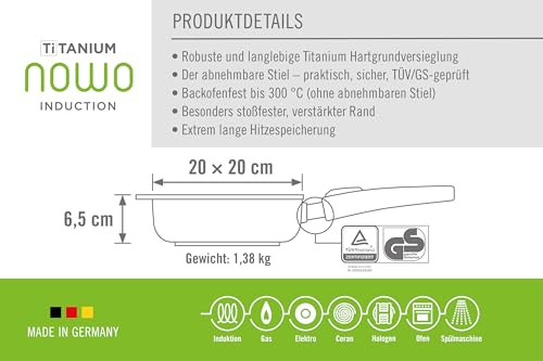 Woll Nowo Cast Pan 20 x 20 cm Induction Titanium miniatura 7
