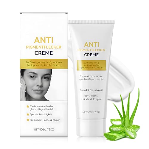 Crema Facial Antimanchas, Crema Antimanchas Pigmentarias, crema Quita Manchas Cara, con Extracto Natural de Aloe Vera y se Puede Usar en Rostro, Manos y Cuerpo para Hidratar y Humectar
