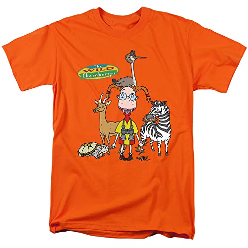 T-shirt Wild Thornberrys orange aux finitions soignées pour un look rétro impeccable et durable