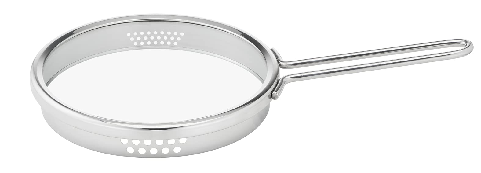Tefal Nordica 8-teiliges Kochgeschirr-Set, Stielkasserolle 16 cm + Kochtöpfe 18/20/24 cm aus Edelstahl + Glasdeckel, Ausgießer, einfaches Abtropfen, Induktion, H852S855