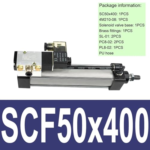 Cylindre pneumatique SCF alésage 50 course 400mm pour automatisme fluide DC24V - 3
