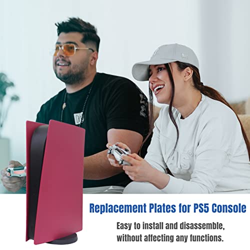 Image of Digital Edition Face Plates Cover Skins Shell Panels for PS5 Console, Accessories for PlayStation 5 Protective Shell Replacement Faceplate (Cosmic Red)