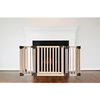 Safetots Wooden Multi Panel Fire Surround Range, Natural Wood, Baby and Toddler Fire Guard, Safety Barrier for Fireplaces, Easy Installation