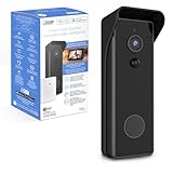 Feit Electric Doorbell Camera, Wireless Video Doorbell, 2.4 GHz WiFi, No Hub, Two-Way Audio, Motion Detection, Night Vision, 1080p HD, Micro SD Card Storage, Hardwired or Battery, CAM/Door/WiFi/BATG2