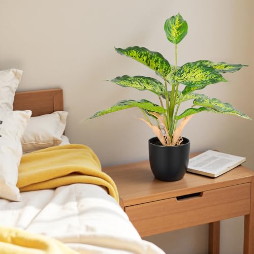 Aevcvok-2-Stuck-Kunstpflanze-37cm-Kunstliche-Pflanzen-Wie-Echt-Dekopflanze-Plastik-Pflanze-im-Topf-Zimmerpflanzen-Kunstblumen-fur-Drausen-fur-Schlafzimmer-Badezimmer-Wohnzimmer-Zimmer-DekoA | Dealmeister.io Alt tag für bilder post titel