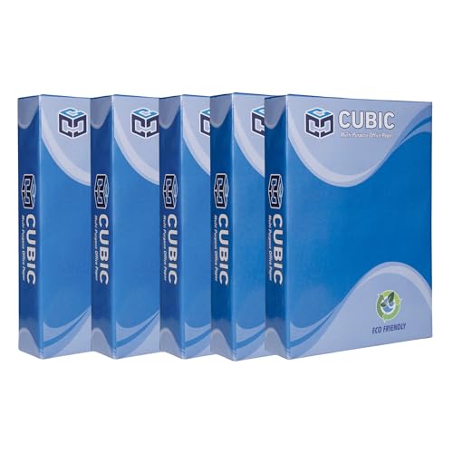 Image of Cubic Multipurpose White Copier Paper 75 GSM - A4 | 500 Papers per Ream | 5 Reams