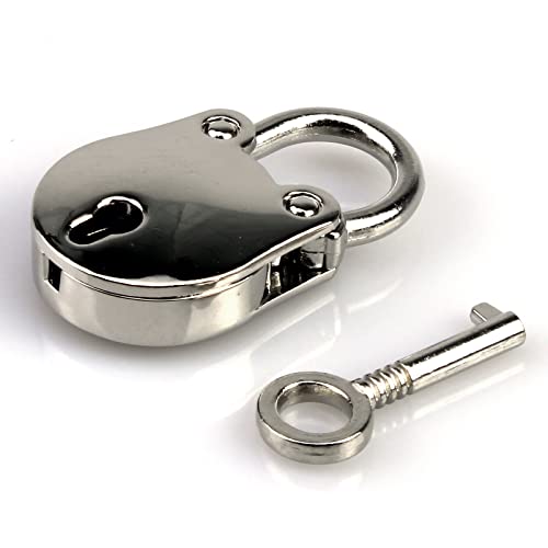 Image of 1PCS Vintage Mini Bear Padlock Key Lock Antique Style Small Key Lock (Silver)
