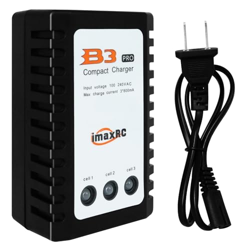 Tosiicop B3 Lipo Battery Charger - 2S 3S RC Balance Chargers AC 7.4-11.1V 10W with XH3P XH4P Plug for RC Car Batteries Drone Boat Airplane Truck...