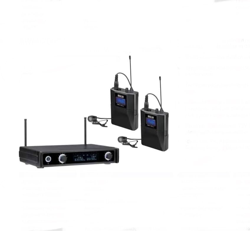 THE L.T TUNES Ahuja AWM-700UL2 Dual-Channel UHF Wireless Microphone System Suitable for PA Applications, Stage Performances, and Karaoke-picture-10
