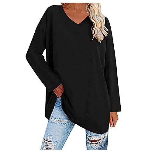 MICKURY Oversize Shirt Damen,Tshirts Bedrucken 5XL T-Shirt Damen Pullover...