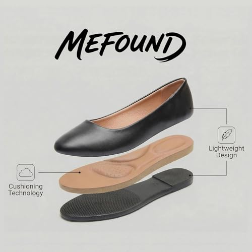 Image of Women's Ballet Flats Shoes Comfortable PU Leather Dress Slip on Shoes Teacher Business Casual