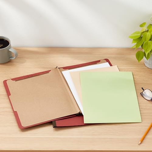 image for Amazon Basics Classification Folder with Prongs, Pressboard, 2 Divider