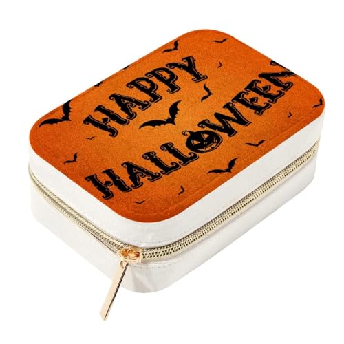 Boîte de rangement portable en velours orange : cadeau de bijoux idéal - 2