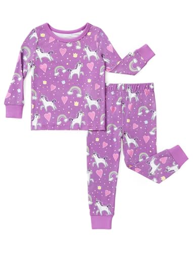 Image of PATPAT Bamboo Viscose Pajama Sets for Toddler Boys & Girls Baby Kids, Ultra-soft Snug fit Pjs Sleepers for Birthday Holiday
