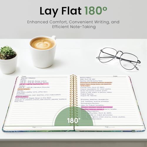 ZOTIA Lined Spiral Journal Notebook for Women, A5 College Ruled Journals for Writing, Hardcover Notebooks for Work, Note taking and Office School Supplies,140 Pages - Mystic Forest