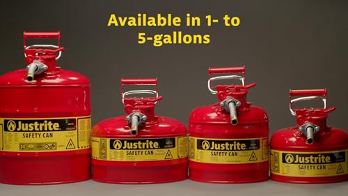 Justrite 7250130 5 Gallon Type Ii Red Safety Gas Can thumb #7