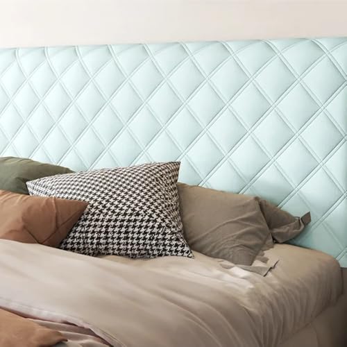 LIFABOLA Funda De Cabecera Acolchada De Felpa Todo Incluido, Respaldo De Cama De Colores Funda Protectora A Prueba De Polvo, Funda De Cabecera De Cama De Terciopelo Grueso(Blue,170 x 70cm)