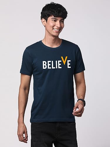 Image of ADRO 100% Cotton Lycra Tshirts for Men Combo Pack of 3 | Regular Fit | Printed T Shirt | Round Neck Half Sleeve| Mens Tshirts