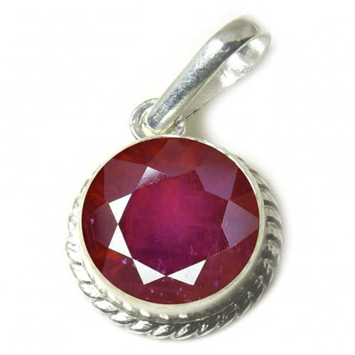 Rubí facetado natural de 4 quilates en forma redonda piedra preciosa roja para colgante medallón