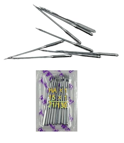 Image of ZENITH Sewing Machine Needles HA Size (11 /75 & 21 /130) - 10pc Each, 5pc Plastic Bobbins, 1 Bobbin Case, 2pc Needle Threader - Suitable for Usha Janome, SINGER, BROTHER Home Sewing Machines