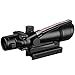 CTOPTIC Scope Rifle Scope 5X35 Red Crosshair Reticle Scope Optic Sight Dual Illuminated Real Red Fiber with Mount Black