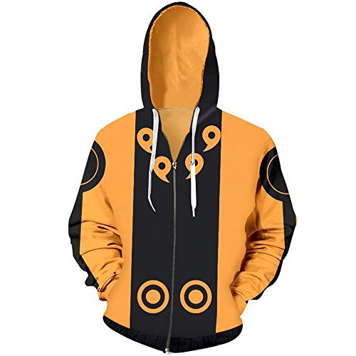 Preisvergleich Produktbild CSXGUO Kapuzenpullover,gelbe 3D-Bedruckte Strickjacke mit Reißverschluss und Strickjacke, Bildfarbe, 5XL