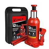 VONLX Torin Hydraulic Bottle Jack with Carrying Case, 12 Ton (26,455 lb)...