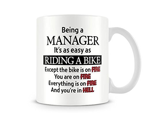 Behind The GlassManager, Easy As Riding A Bike - Printed Funny Mug - Great Gift/Present Idea, Ceramic, 11fl.oz.
