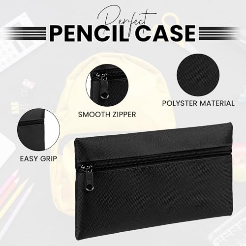 Prime Fashions Big Capacity Durable Pencil Case with Zipper Style Perfect for School Office and Makeup with Secure Zippered Design for Adults Boys Girls Kids. - Image 4