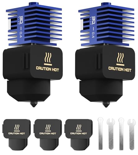 BIQU 2 piezas Panda Juicer 0,4 mm estándar Flow Hardened Steel Hotend Kit, solo compatible con impresoras 3D de Bambu-Lab A1/A1, cabezal de impresión rápido (3 calcetines de silicona)