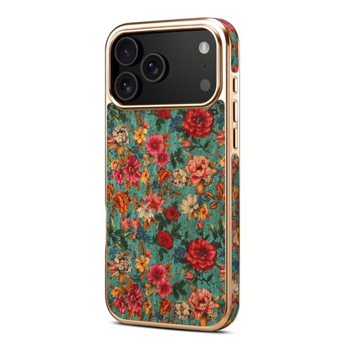 Altartar Funda magnética para iPhone 17 Pro, [Compatible con Mag-Saf] Funda para iPhone 17 Pro Funda de silicona Case Resistente a los golpes Suave Bumper Cover Delgado Vintage Patrón Funda de Cuero