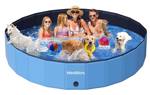 5XL(246×40cm) Meowant Piscina per Cani, PP Piscina per Cani Pieghevole e Portatile per Cani, 2025...