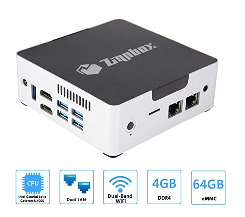 Zignbox GL0264 Fanless Mini PC Intel Gemini Lake N4000 CPU Up to 2.6GHz