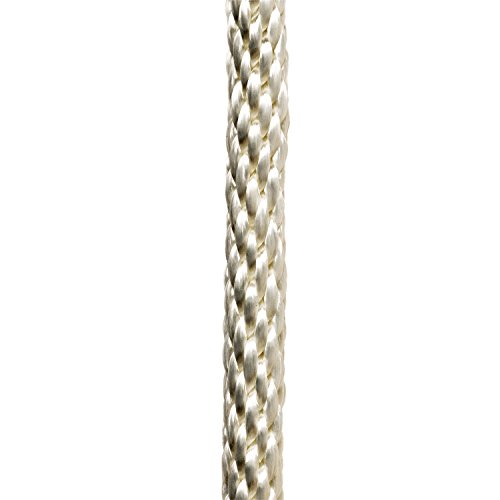 Image of KingCord | 100 ft x 3 /8-in Smooth Braid Nylon Rope, 280 lb Capacity, White