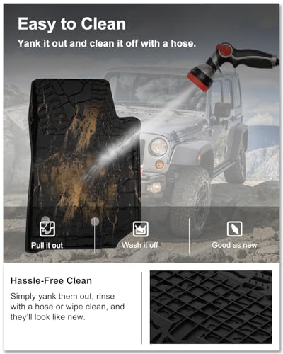 Image of Kiwi Master Floor Mats & Cargo Mat for 2014-2018 Jeep Wrangler JK 4-Door