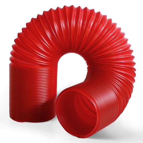 Image of 3 Inch Cold Air Intake Pipe: Universal Flexible Duct with Length from 10 inch to 40 inch for Customize Air Intake System Hose Tube (Red)