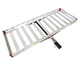 MaxxHaul 60" x 22" Aluminum Cargo Carrier Rack Basket for Luggage for SUV Truck Car Van - 500 lbs. Capacity, Silver