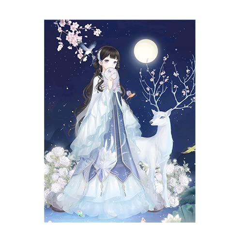 Peinture au Diamant Adultes Faon Blanc | Mosaïque 5D Grand Format 50x100cm