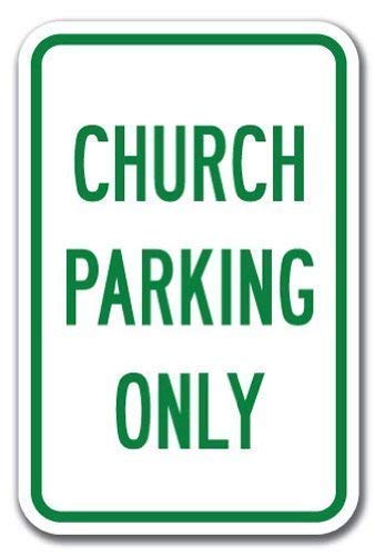 Inga Church Parking Only Sign Metal Vintage Metal Sign 8x12 inches