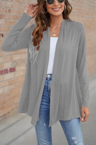 Image of Ladlop Women's Lightweight Open Front Cardigans Long Sleeve Casual Soft Drape Fall Cardigan