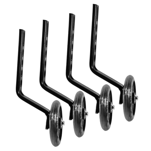 Bike Training Wheels 4pcs Set, Professional Wear-resistant Bike Stabilizers with Adjustable Support Brackets, Balance Flashing Auxiliary Wheels for Bicycle Learning and Safety miniatura 1