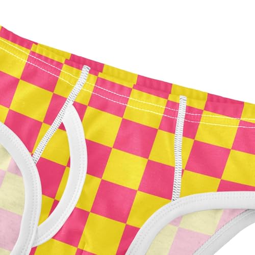 Red Yellow Buffalo Checkered Toddler Boy's Underwear 2T4