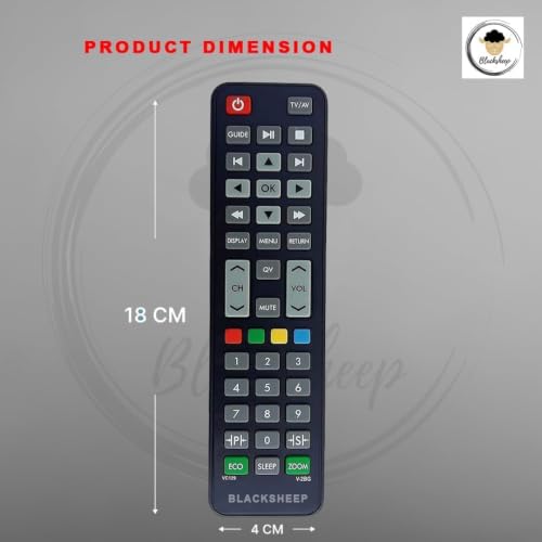 Image of BLACKSHEEP Universal LCD Led Tv Remote Compatible for Videocon LCD Led Hd Tv Remote Control (Videocon LCD Led)