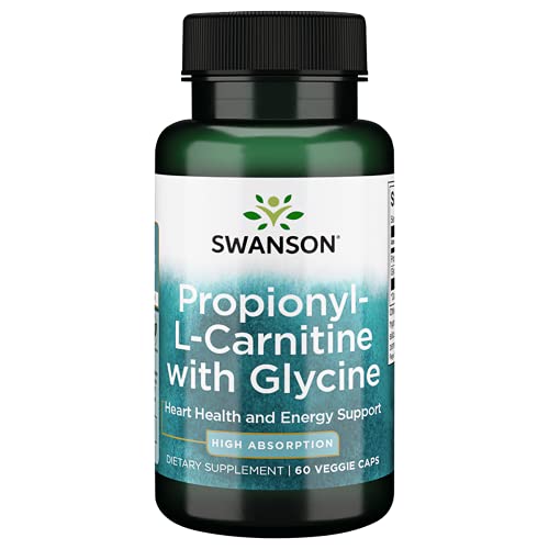 Swanson Propionyl L-Carnitine with Glycine – Natural Supplement Promoting Heart Health & Energy Support – May Support Muscle Strength & Endurance – (60 Veggie Capsules)