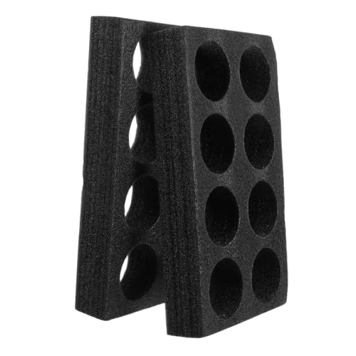 PLAFOPE 2pcs Foam Cup Carrier with Shock Absorbing Takeout Beverage Holder for Hot Cold Drinks Lightweight Packing Tool for Restaurants Outdoor Use Stable Milk Tea Coffee Transport