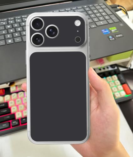 Película trasera para iPhone 17 Pro gris oscuro con protector de lente de vinilo pack de 2 6