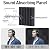 AUSLET 48 Pack Self-Adhesive Acoustic Foam Panels, 12 x 12 x 2 Inches High Density Wedge Sound Proof Foam Panels for Walls, Fire Resistant Soundproof Wall Panels for Home Office & Studio (Black)