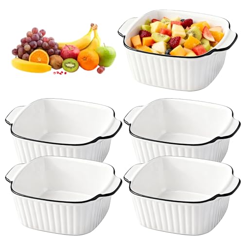 4pc Petits Plats De Cuisson, Plat Gratin Four, Plat De Cuisson Carrés, À Gratin En Céramique,...