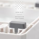 YouCopia StoreMore Bakeware Rack with Tall Steel Wires, Adjustable Pan and Lid Organizer, Classic Edition – White, Alloy Steel & Plastic, 11.5”W x 7.3”D x 6.4”H, Customizable Shelf - Image 3