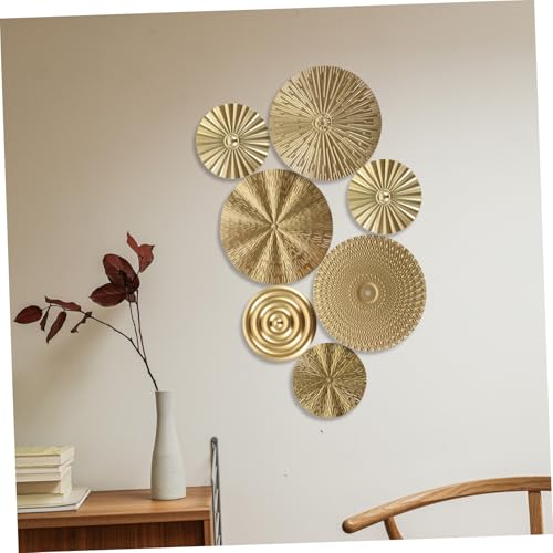Décoration murale métal cercle doré stable pour habiller un mur vide - 5